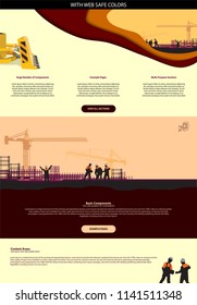 landing page design of the website of the construction company