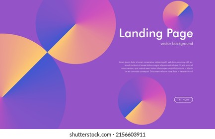 Landing page design for website and mobile website development. Futuristic website template background. Vector illustration.