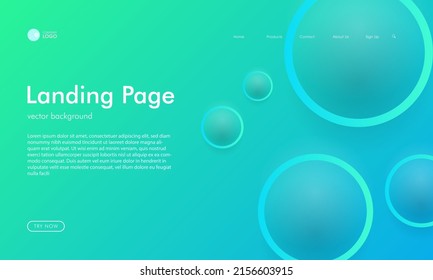 Landing page design for website and mobile website development. Futuristic website template background. Vector illustration.