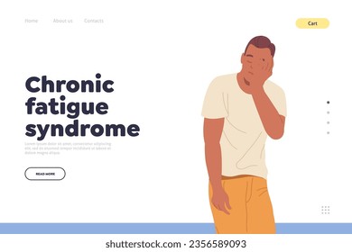 Landing page design website template online medical service with chronic fatigue syndrome info