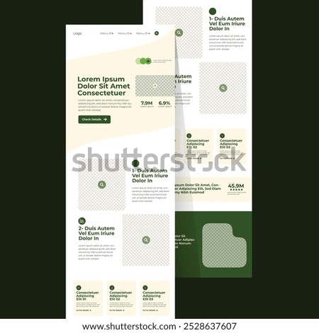 landing page design. website template for multipurpose service. one-page template for a business website and email marketing purposes.