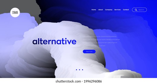 Landing page design for website. web header, abstract colorful vector background for website.