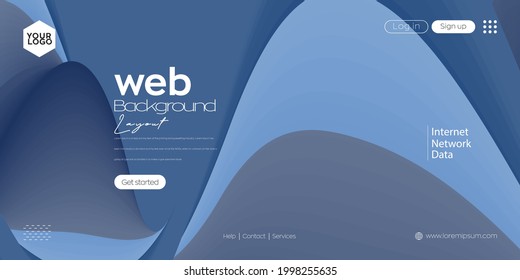 Landing page design for website. Web header, abstract colorful vector background for website, project development , business template.