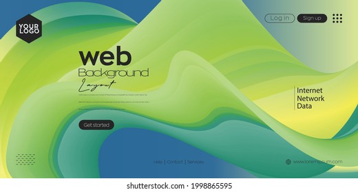Landing page design for website. Web header, abstract colorful vector background for website, project development , business template.