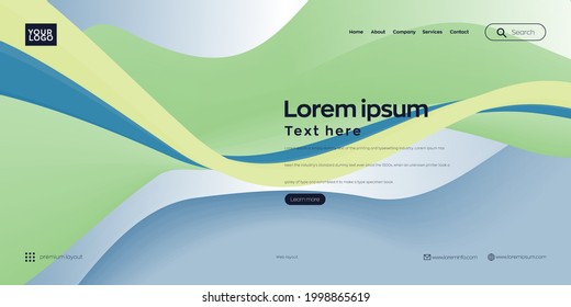 Landing page design for website. Web header, abstract colorful vector background for website, project development , business template.