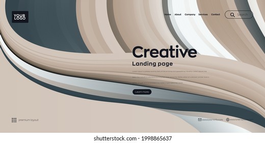 Landing page design for website. Web header, abstract colorful vector background for website, project development , business template.