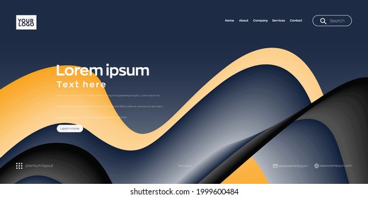 Landing page design for website. Web header, abstract colorful vector background for website, project development , business template.
