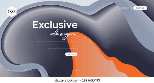 Landing page design for website. Web header, abstract colorful vector background for website, project development , business template.
