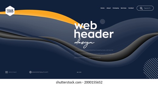 Landing page design for website. Web header, abstract colorful vector background for website, project development , business template.
