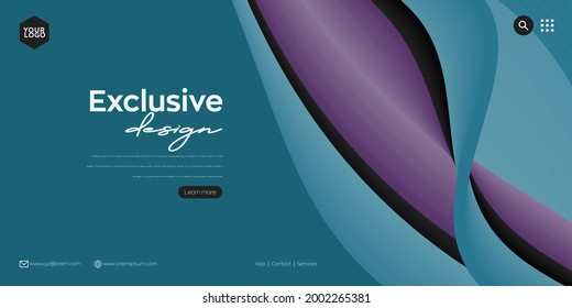 Landing page design for website. Web header, abstract colorful vector background for website, project development , business template.