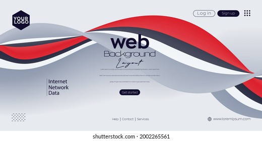 Landing page design for website. Web header, abstract colorful vector background for website, project development , business template.