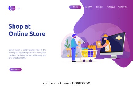 Landing page for e-commerce - Shop at online store