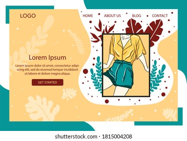 Landing Page Fashion Concept Design