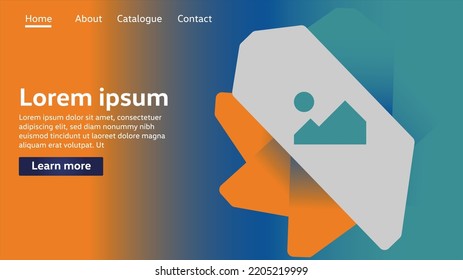 Landing Page Flat Design gradient