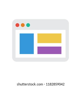 Landing page flat icon. You can be used landing page icon for several purposes like: websites, UI, UX, print templates, promotional materials, info-graphics, web and mobile phone apps.