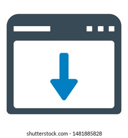 Landing page flat vector icon