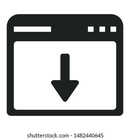 Landing page flat vector icon