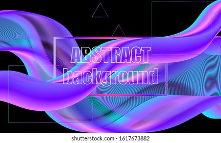 Landing page. Flow shape. Fluid background. Trendy abstract cover. Futuristic design poster. Colorful gradient. Vector.