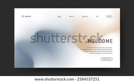 landing page with fluid gradient design