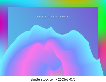 Landing page. Futuristic website, ui composition. Vivid gradient mesh. Holographic 3d backdrop with modern trendy blend. Landing page with liquid dynamic elements and fluid shapes.