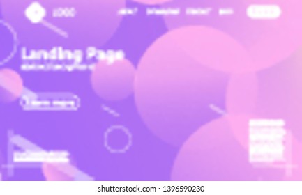 Landing page. Geometric background. Minimal abstract cover design. Creative colorful wallpaper. Trendy gradient poster. Vector illustration.