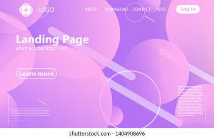 Landing page. Geometric background. Minimal abstract cover design. Creative colorful wallpaper. Trendy gradient poster. Vector illustration.