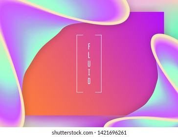 Landing page. Geometric ui, screen composition. Vivid gradient mesh. Holographic 3d backdrop with modern trendy blend. Landing page with liquid dynamic elements and fluid shapes.