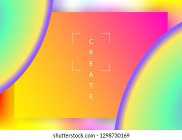 Landing page. Geometric website, mobile design. Vivid gradient mesh. Holographic 3d backdrop with modern trendy blend. Landing page with liquid dynamic elements and fluid shapes.