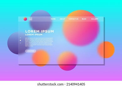 landing page glass morphism illustration
