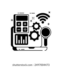 Landing Page Glyph Icon, Vector illustration