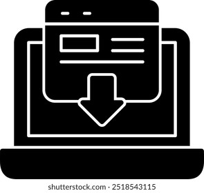 Landing Page Glyph Vector Icon Design