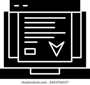 Landing Page Glyph Vector Icon Design
