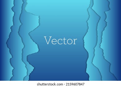 Landing page gradient vector background. Paper ragged edges border. Futuristic backdrop. Banner, poster, landing page background design.