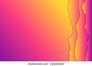 Landing page gradient vector background. Paper torn edges border. Simple backdrop. Banner, poster, landing page background design.