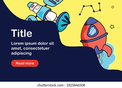 Landing Page Header Space Cartoon Vector Stock Vector (Royalty Free ...