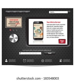 Landing page in hi-fi equipment design