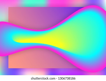 Landing page. Holographic 3d backdrop with modern trendy blend. Vivid gradient mesh. Minimal mobile, app design. Landing page with liquid dynamic elements and fluid shapes.