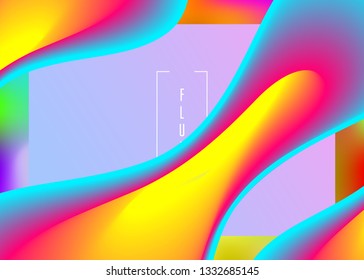 Landing page. Holographic 3d backdrop with modern trendy blend. Minimalist ui, banner frame. Vivid gradient mesh. Landing page with liquid dynamic elements and fluid shapes.