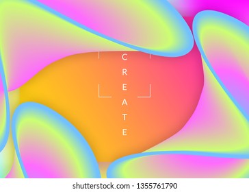 Landing page. Holographic 3d backdrop with modern trendy blend. Minimalist mobile, banner composition. Vivid gradient mesh. Landing page with liquid dynamic elements and fluid shapes.