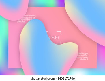 Landing page. Holographic 3d backdrop with modern trendy blend. Abstract mobile, website template. Vivid gradient mesh. Landing page with liquid dynamic elements and fluid shapes.