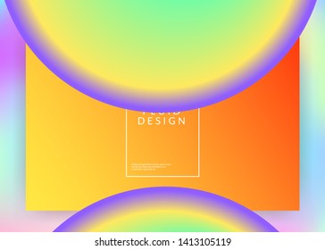 Landing page. Holographic 3d backdrop with modern trendy blend. Colorful mobile, app composition. Vivid gradient mesh. Landing page with liquid dynamic elements and fluid shapes.