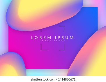 Landing page. Holographic 3d backdrop with modern trendy blend. Vivid gradient mesh. Abstract website, ui composition. Landing page with liquid dynamic elements and fluid shapes.