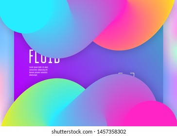Landing page. Holographic 3d backdrop with modern trendy blend. Vivid gradient mesh. Magic banner, interface template. Landing page with liquid dynamic elements and fluid shapes.