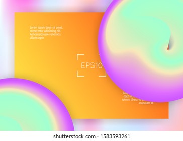 Landing page. Holographic 3d backdrop with modern trendy blend. Geometric banner, app template. Vivid gradient mesh. Landing page with liquid dynamic elements and fluid shapes.