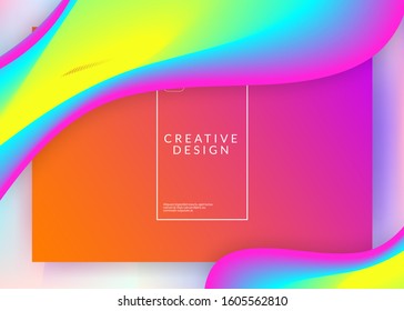 Landing page. Holographic 3d backdrop with modern trendy blend. Abstract app, website template. Vivid gradient mesh. Landing page with liquid dynamic elements and fluid shapes.