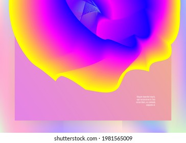 Landing page. Holographic 3d backdrop with modern trendy blend. Vivid gradient mesh. Minimal app, banner design. Landing page with liquid dynamic elements and fluid shapes.