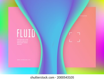 Landing page. Holographic 3d backdrop with modern trendy blend. Molecular website, mobile frame. Vivid gradient mesh. Landing page with liquid dynamic elements and fluid shapes.