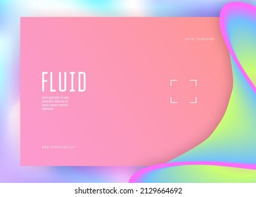 Landing page. Holographic 3d backdrop with modern trendy blend. Vivid gradient mesh. Colorful interface, website layout. Landing page with liquid dynamic elements and fluid shapes.