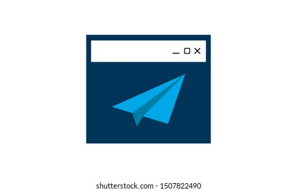 Landing page  icon browser and page vector image
