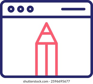 Landing Page Icon Color Vector Illustration